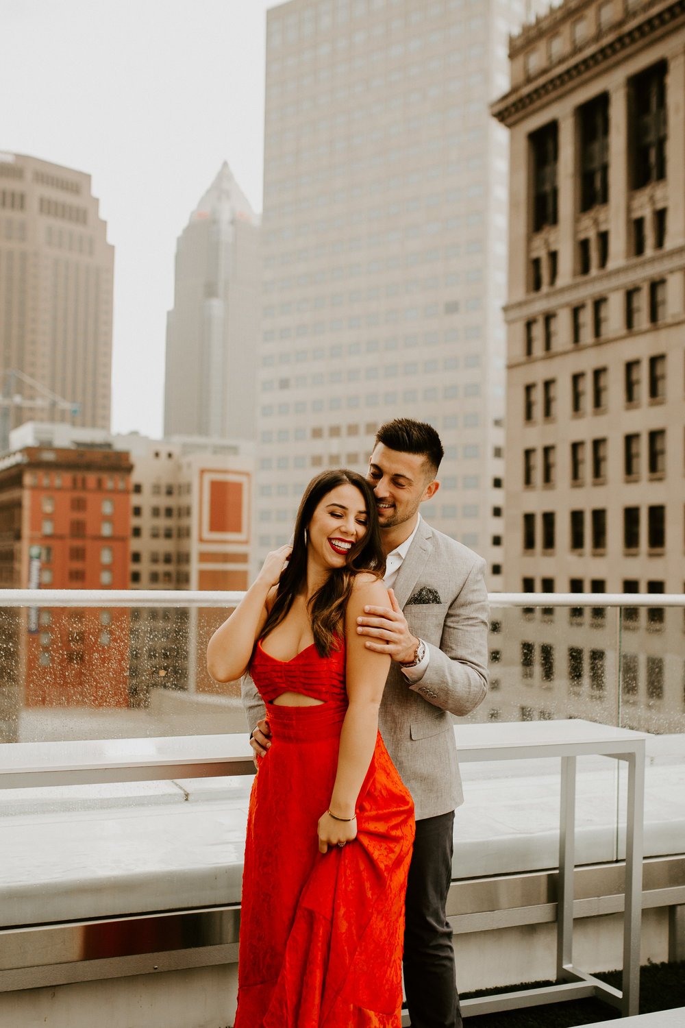 Downtown Cleveland Engagement Photographer