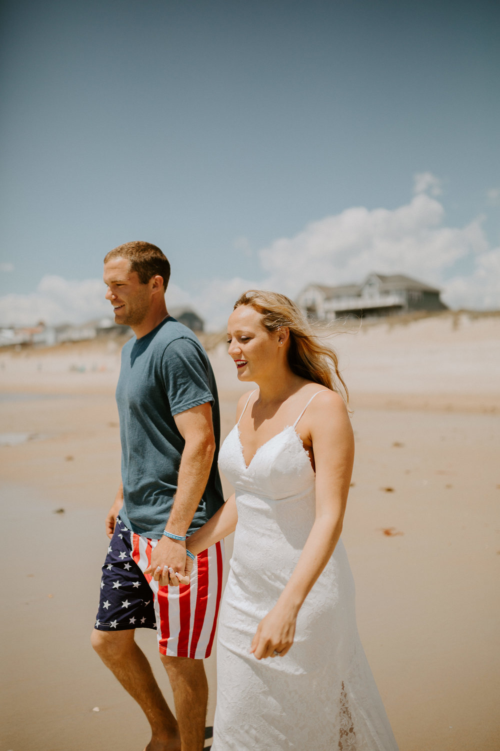 morning after session | couple on the beach in North Carolina